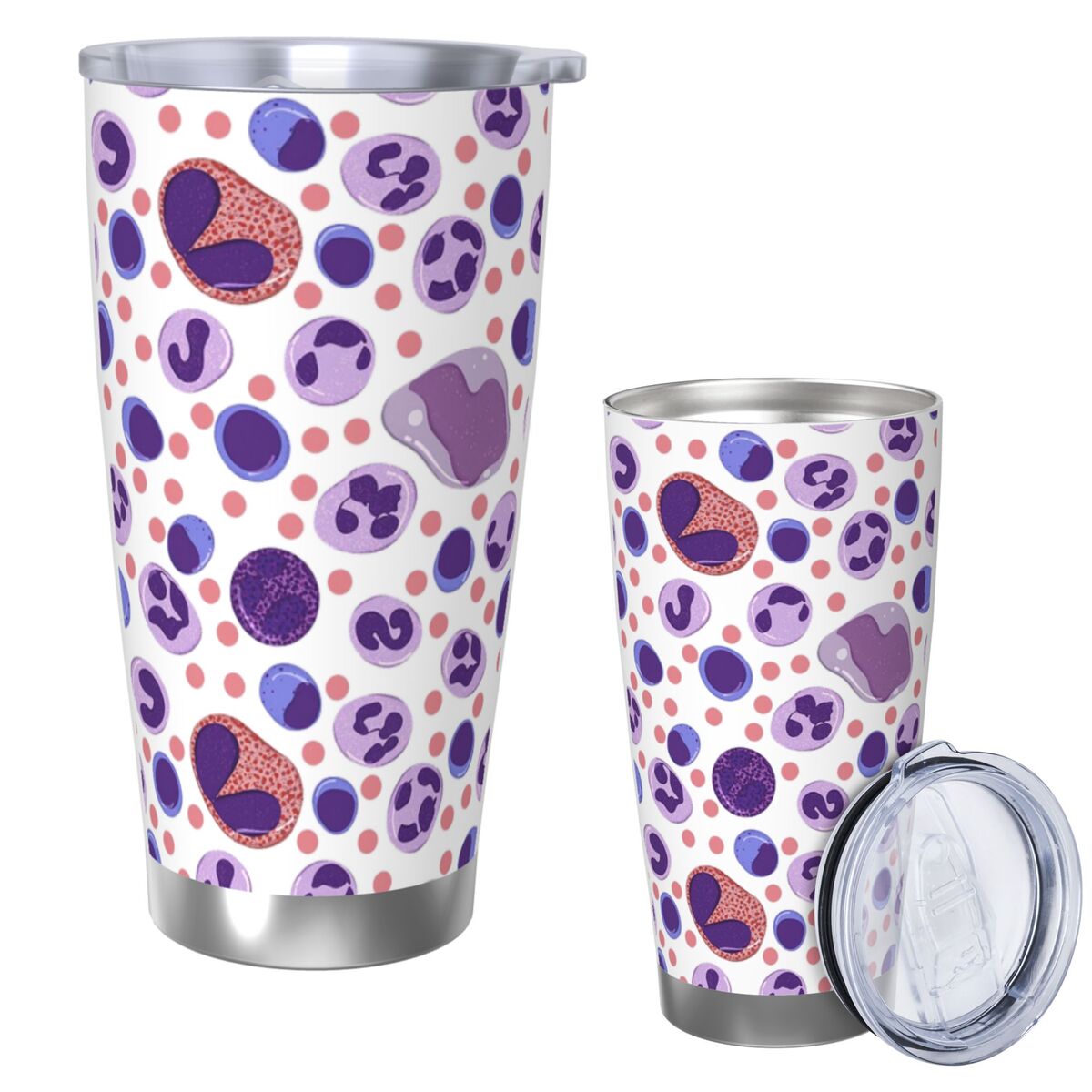 Tumbler 20Oz White - Tumbler Baja Tahan Karat Pola Sel