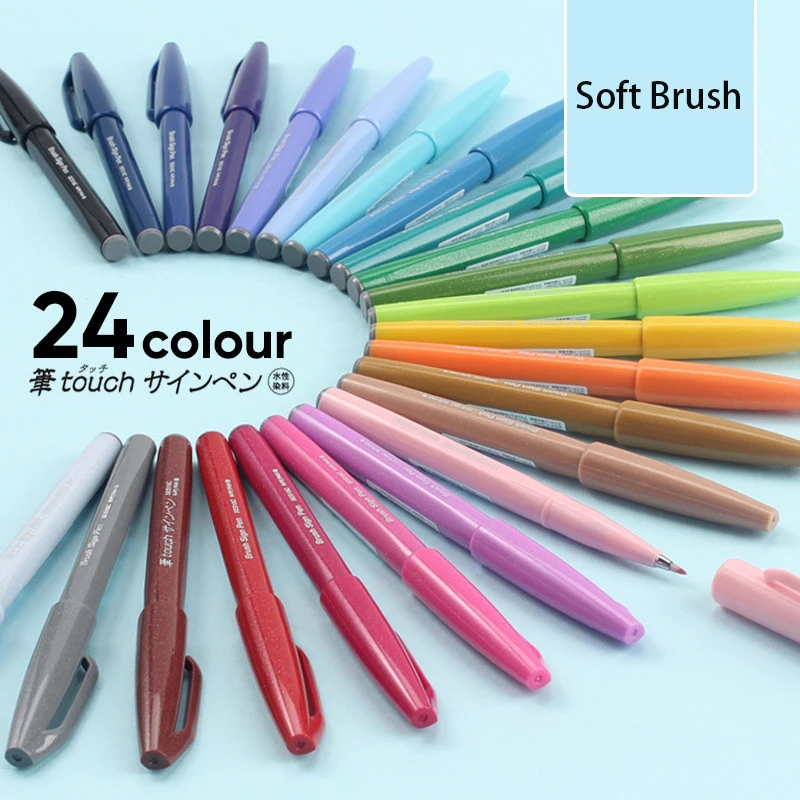 Pentel Pen Sign Pen - Jepang Pentel kuas sentuh pena tanda