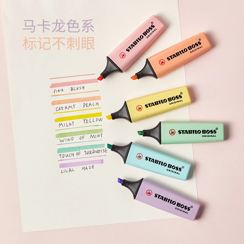 Stabilo Marker Boss - 1/6 Buah Jerman Stabilo BOSS Macarons