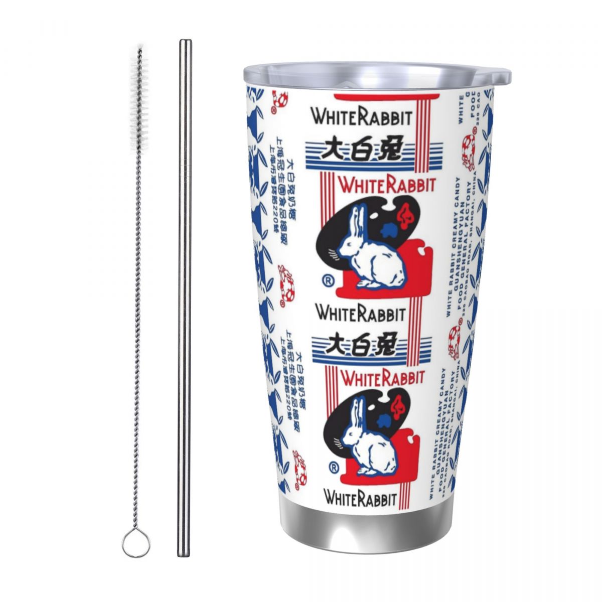 Tumbler 20Oz White - Tumbler Baja Tahan Karat Permen Kelinci