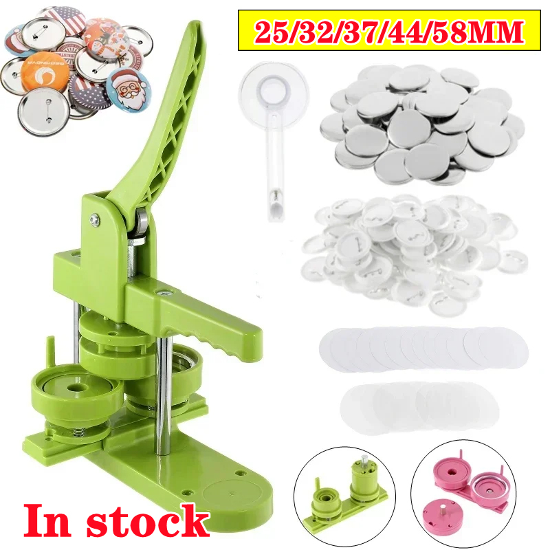 Button Badge Blank - Mesin pembuat tombol 25/32/37/44MM DIY, mesin
