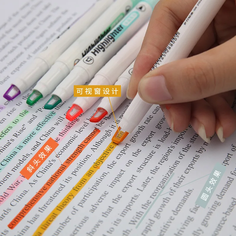 Stabilo Marker Boss - 6 warna/Set pena Highlighter ujung jendela