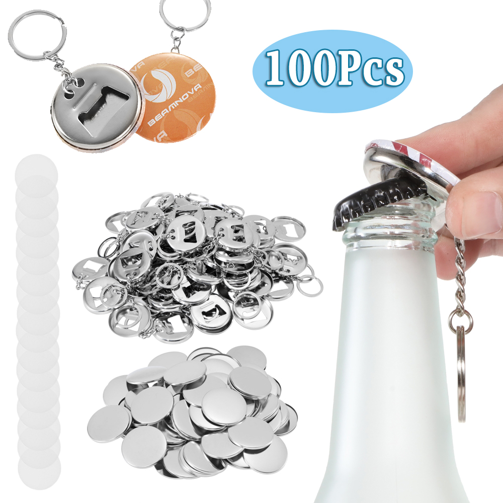 Button Badge Blank - 100pcs Bahan Pembuatan Badge Pembuka Botol