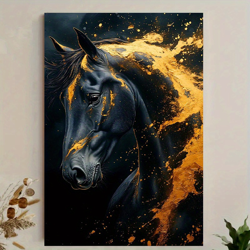 Canvas Wrap Ready - 1 Buah Seni Dinding Kanvas Kuda
