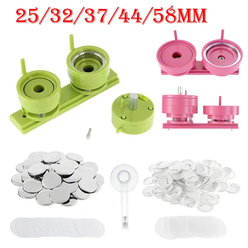 Button Badge Blank - Set 100 25/32/37/44/58mm lencana Pin tombol