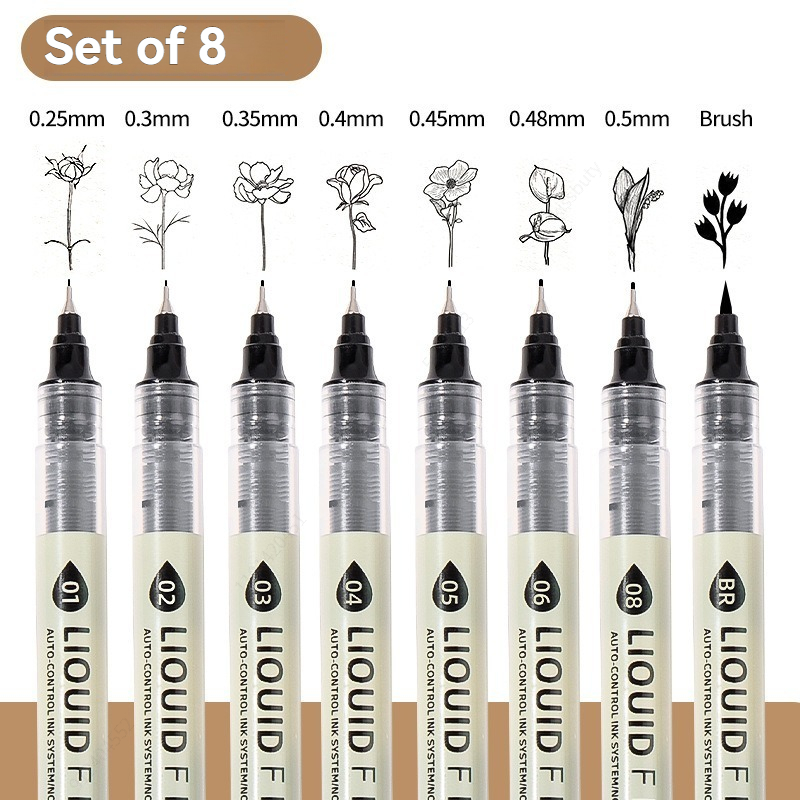 12 Pulpen Hitam Tibs Fine Line - Copic Marker Sketch ulasan dan harga