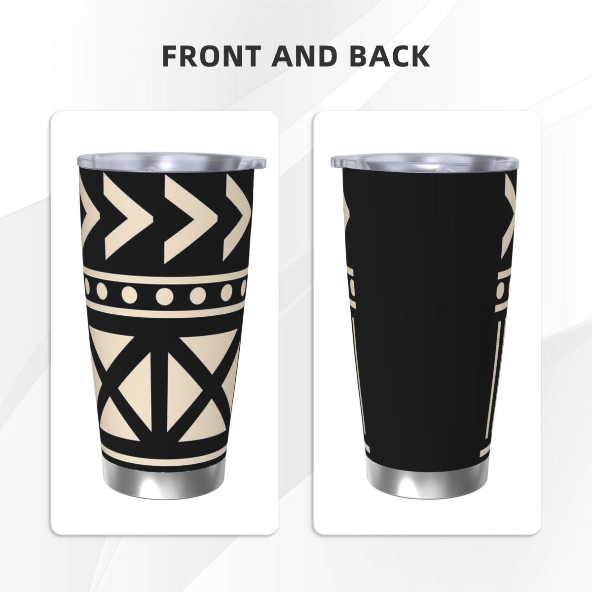 Kain Lumpur Afrika Hitam dan P - Tumbler 20Oz White ulasan dan harga