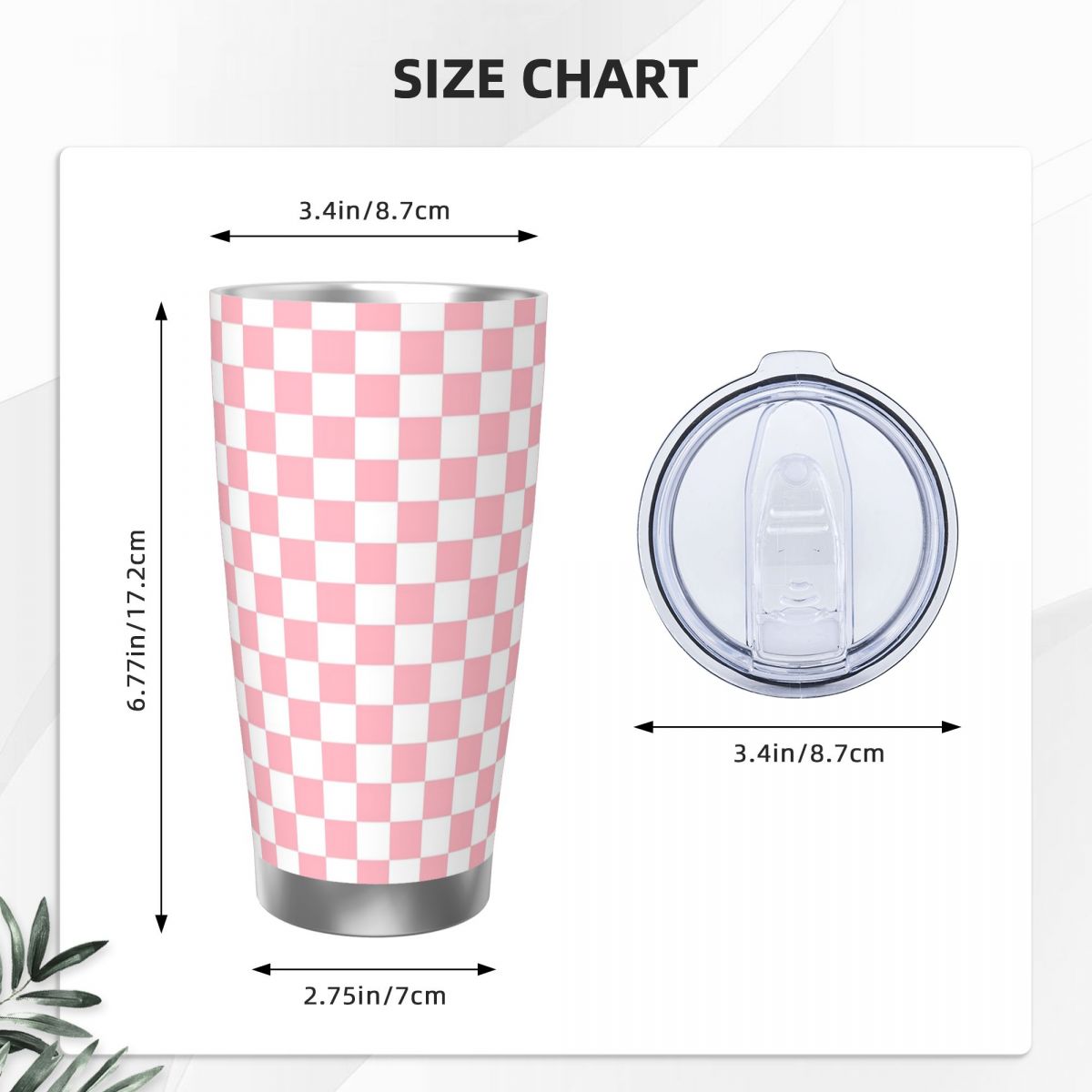 Tumbler Baja Tahan Karat Pola  - Tumbler 20Oz White ulasan dan harga