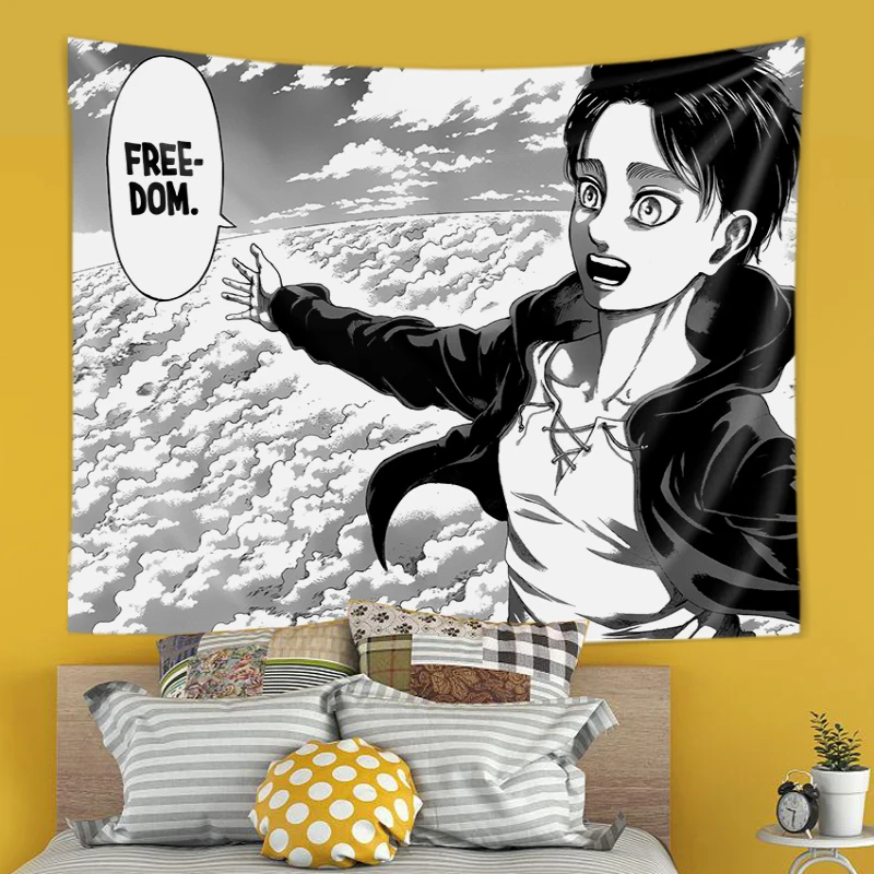 Eren Yeager Poster Manga kebeb - Canvas Wrap Ready ulasan dan harga