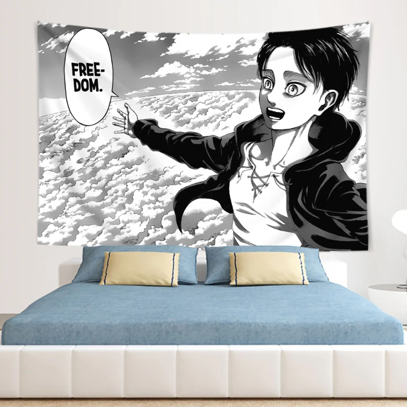 Eren Yeager Poster Manga kebeb - Canvas Wrap Ready ulasan dan harga