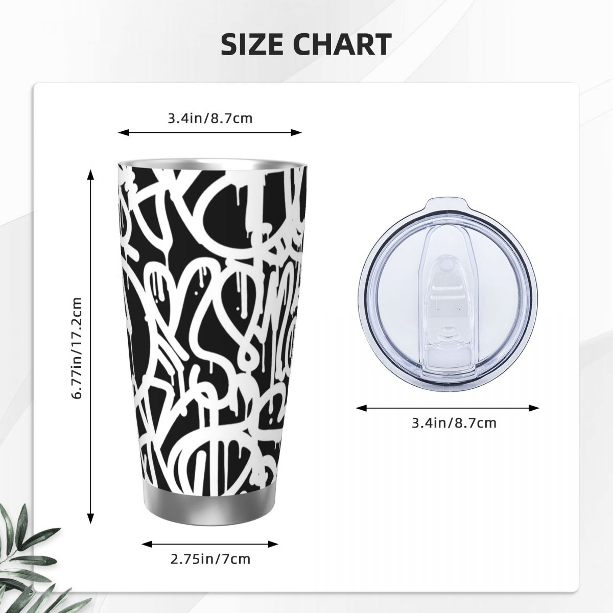 Tumbler Baja Tahan Karat Grafi - Tumbler 20Oz White ulasan dan harga