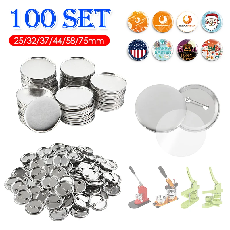 100Set kosong lencana Pin tomb - Button Badge Blank ulasan dan harga