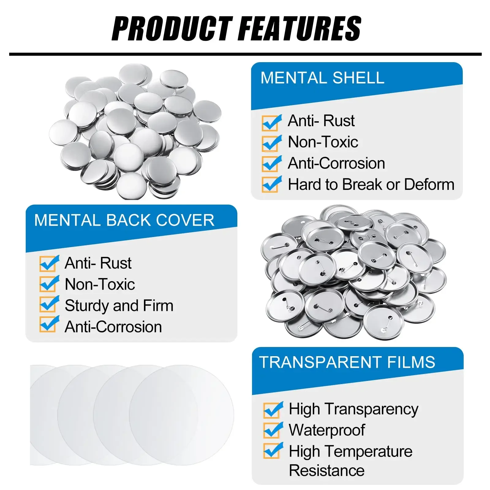 Perlengkapan pembuat tombol ko - Button Badge Blank ulasan dan harga