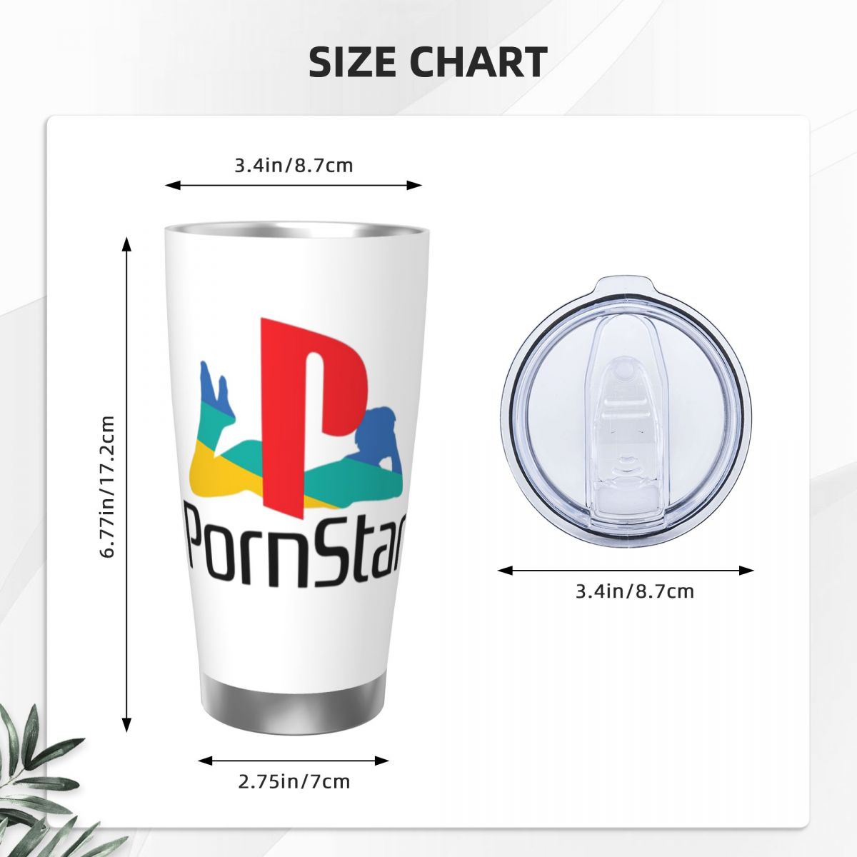 Ps Pron Star Tumbler Baja Taha - Tumbler 20Oz White ulasan dan harga