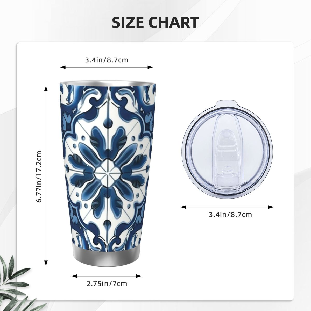 Tumbler Baja Tahan Karat Pola  - Tumbler 20Oz White ulasan dan harga