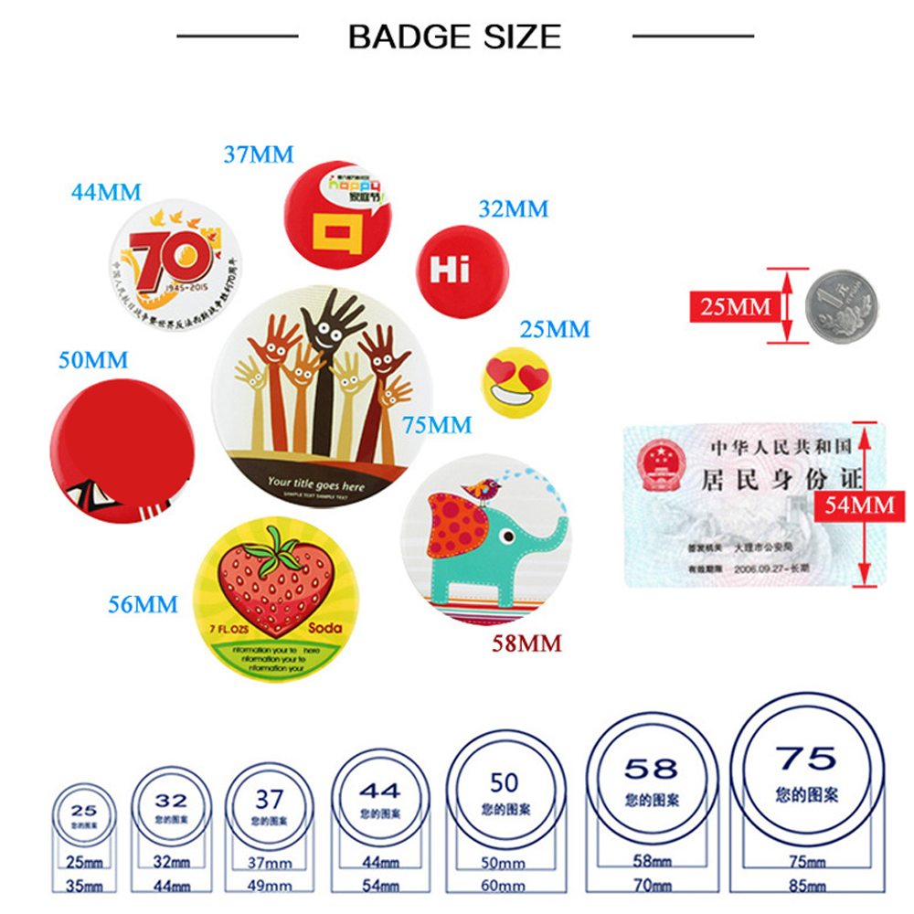 100 Buah/Set Plastik Kosong Le - Button Badge Blank ulasan dan harga